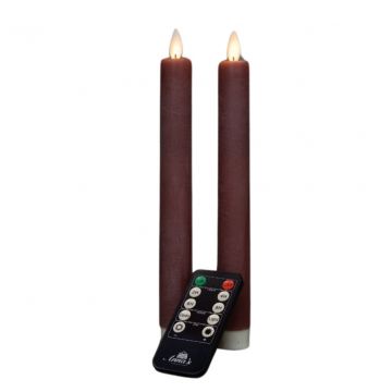 Dinerkaars LED Wax Roze 23 cm 2 stuks