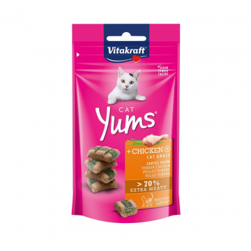 Vitakraft Cat Yums kip & kattengras 40 gram