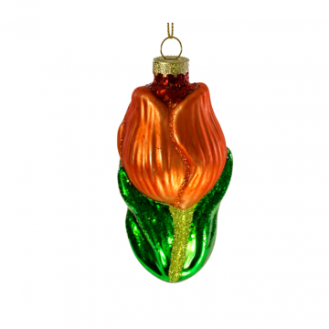 Werner Voss ornament tulp oranje glas