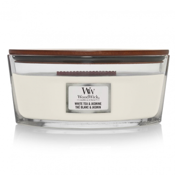 WoodWick White Tea & Jasmine Ellipse Candle