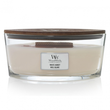 WoodWick White Honey Ellipse Candle