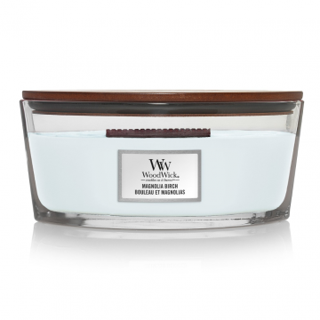 WoodWick Magnolia Birch Ellipse Candle