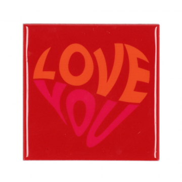 Tegel Love You Rood 10 x 10 cm