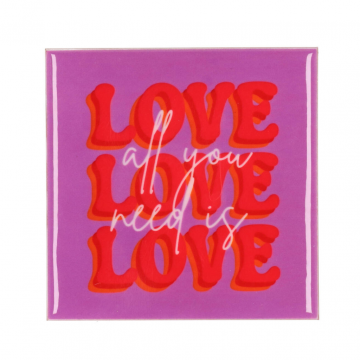 Tegel Love Paars 10 x 10 cm