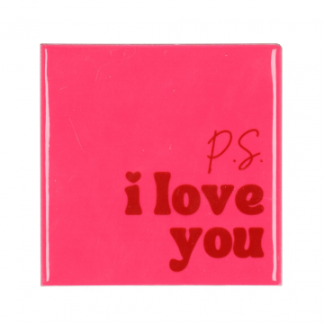 Tegel Ps I Love You Roze 10 x 10 cm