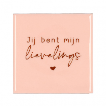 Tegel Lievelings Roze 10 x 10 cm