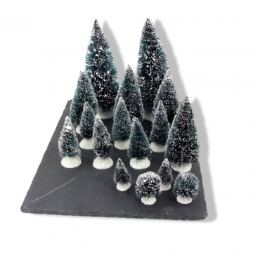 Mini kerstboompjes 16 stuks