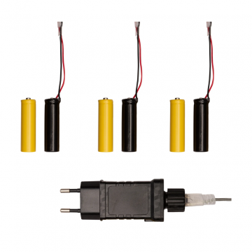 Batterijvervanger 2 x AA 3 aansluitingen