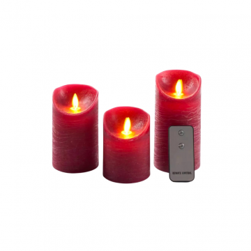 Kaars Bordeaux Wax Rustiek (3 stuks)