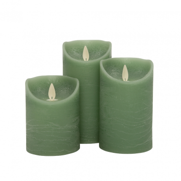 Kaars Jade Groen Wax Rustiek (3 stuks)