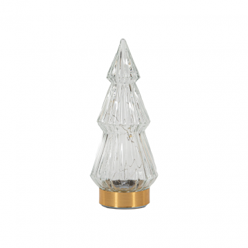 Kerstfiguur decoratieboom Transparant D 10,5 H 24,5 cm 