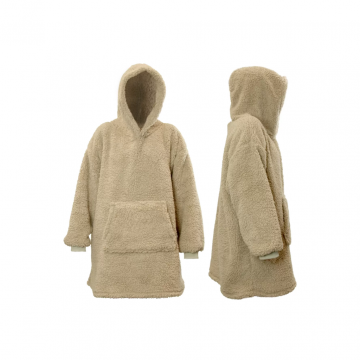 Unique Living Hoodie Teddy Latte