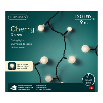 Lumineo Cherryverlichting LED 9m 120 lampjes warm wit