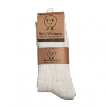 Woolwarmers Wollen Sokken 2-Pack Crème maat 39-42