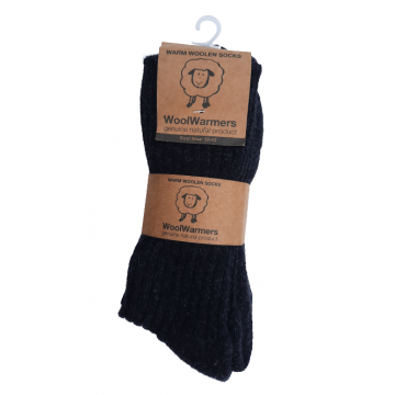 Woolwarmers Wollen Sokken 2-Pack Antraciet maat 39-42