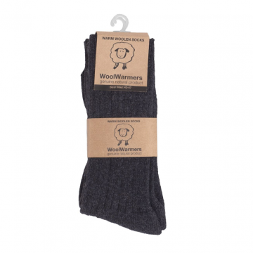 Woolwarmers Wollen Sokken 2-Pack Antraciet maat 43-47