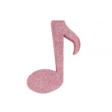 Muzieknoot hanger roze 20 cm