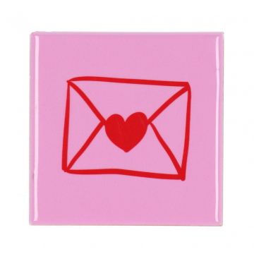 Tegel Envelope Roze 10 x 10 cm