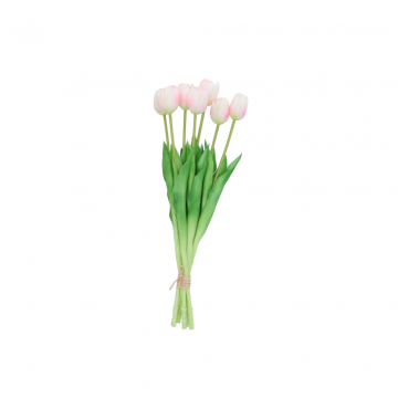 Kunstbloem Zijde Tulp Roze 43cm 7 stuks