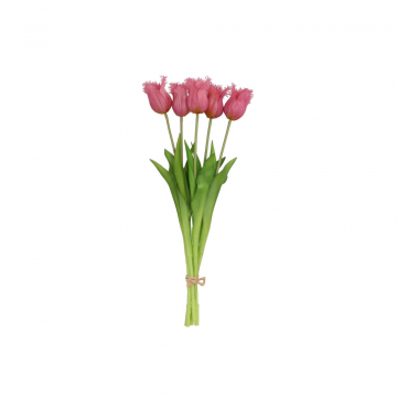 Kunstbloem Zijde Tulp Paars 46cm 5 stuks