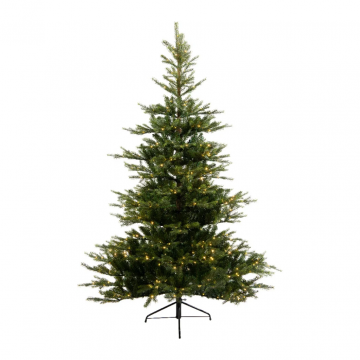 Everlands kunstkerstboom Grandis fir groen met verlichting 210x150cm