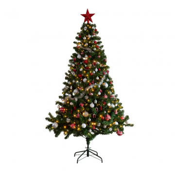 Everlands Kunstkerstboom Imperial Groen-Wit 180 cm Ø 117 