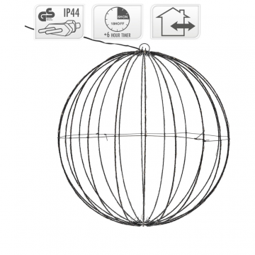 Lichtbol 60 cm 400 LED lichtjes met timer