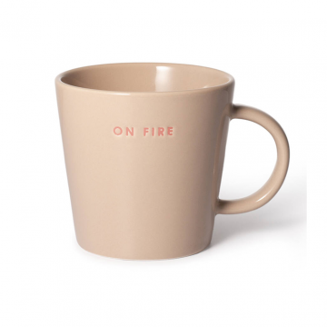 Vondels Ceramic Tea Cup On Fire beige 350 ml