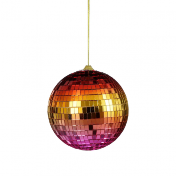 House of Seasons kerstbal Disco regenboog 15 cm