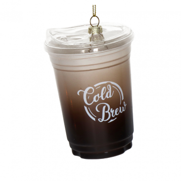 Kersthanger Cold Brew Koffie Glas Bruin