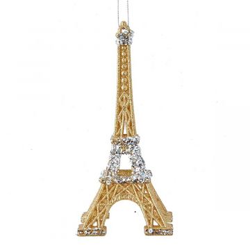 Kurt Adler kersthanger Gold, Silver Eiffel Tower