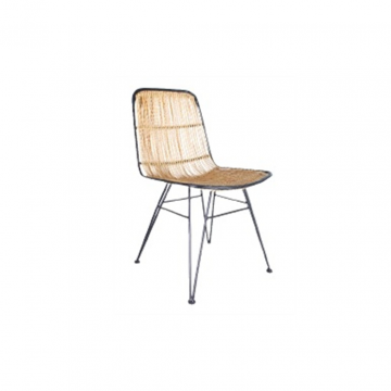 Cup chair black natural 