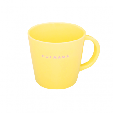 Vondels Ceramic Cappuccino Cup Hot Mama Lemon Yellow 250ml