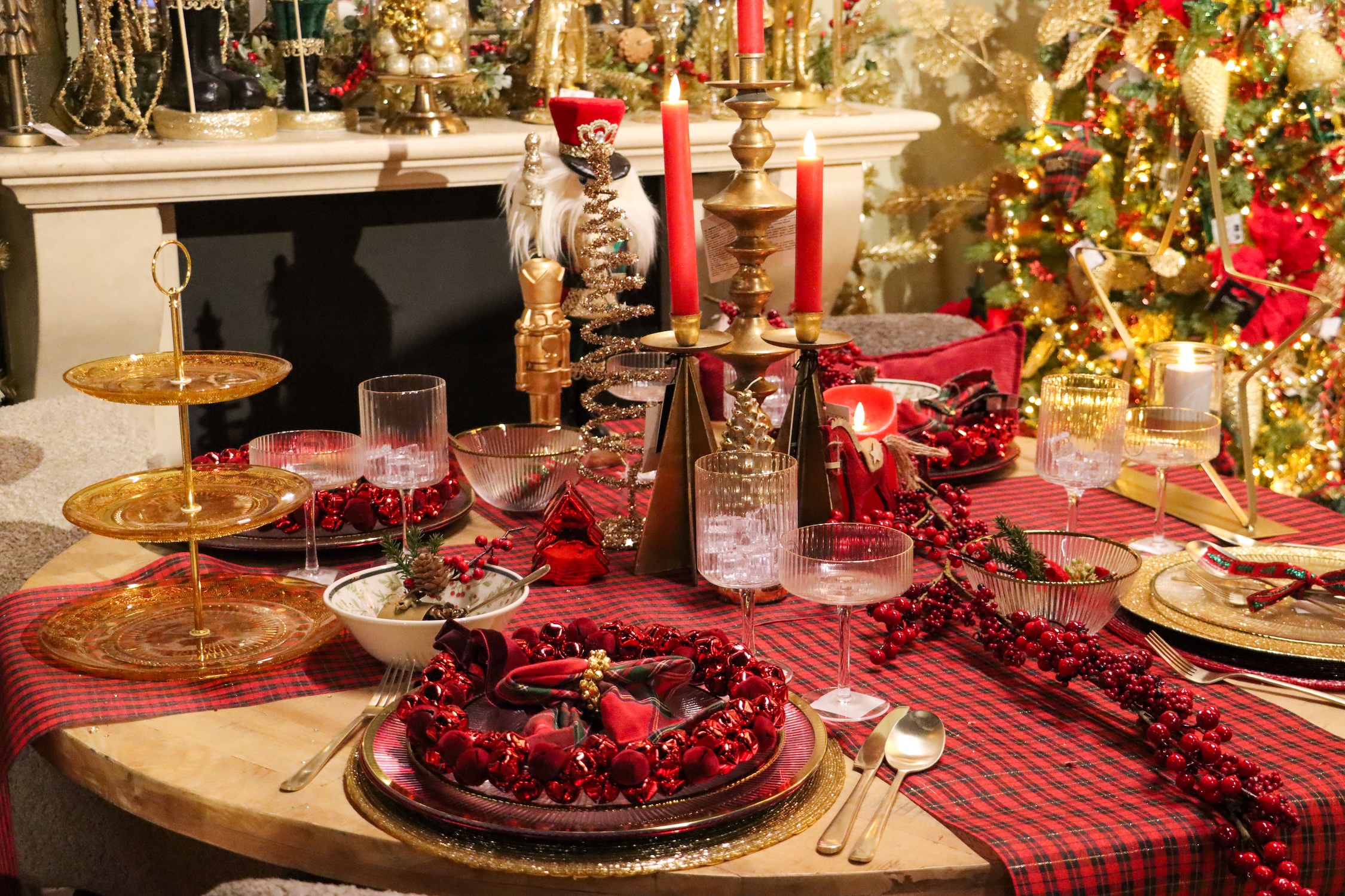 Kersttafel dekken